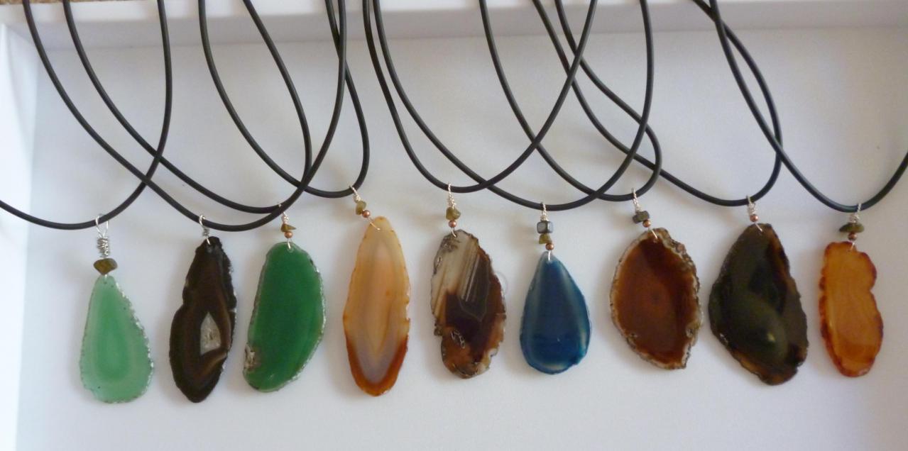 Agate Pendant With Necklace